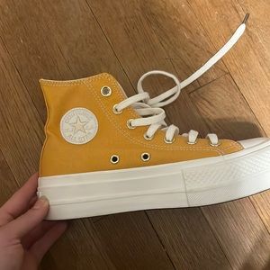 Mustard Yellow Platform Converse